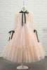 Load image into Gallery viewer, Blush Polka Dots Flower Girl Dress with Sleeves