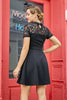 Load image into Gallery viewer, Black High Neck Vintage Dress
