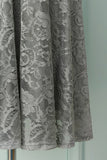 Grey Lace Midi Dress