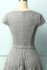 Load image into Gallery viewer, Grey Lace Midi Dress