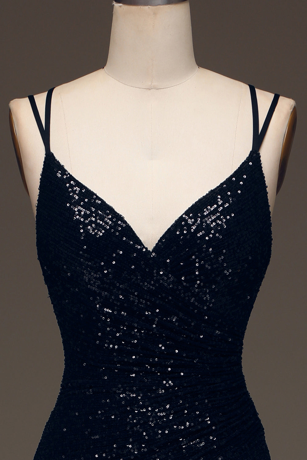 Zapaka Women Black Long Prom Dress Sparkly Sequin Mermaid Evening Dress ...
