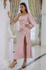 Load image into Gallery viewer, Pink One Shoulder Wedding Party Dress