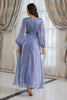 Load image into Gallery viewer, Blue Long Sleeves Mother Dress