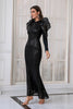 Load image into Gallery viewer, Black Sequins Bodycon Mother Dress