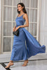 Load image into Gallery viewer, Blue Spaghetti Straps Simple Mother Dress