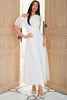 Load image into Gallery viewer, One Shoulder White Party Dress with Net Yarn