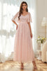 Load image into Gallery viewer, Pink A-line Lace Dress