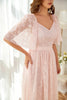 Load image into Gallery viewer, Pink A-line Lace Dress