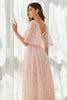 Load image into Gallery viewer, Pink A-line Lace Dress