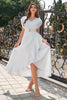 Load image into Gallery viewer, White Chiffon Formal Party Dress with Lace