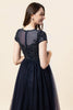 Load image into Gallery viewer, Sparkly Navy Beaded Long Formal Dress