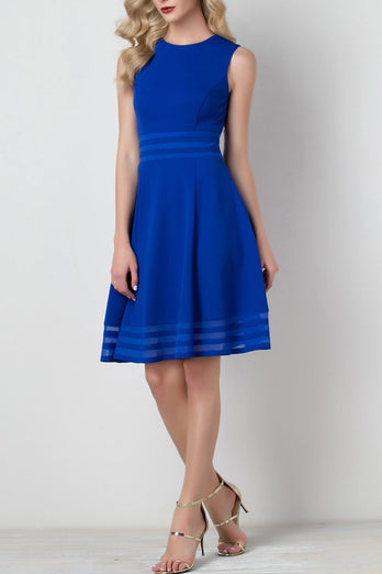 Solid Royal Blue Dress