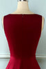 Load image into Gallery viewer, Burgundy Vintage 1950s Asymmetrical Dress