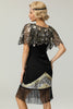 Load image into Gallery viewer, Black Sequin Glitter 1920s Cape