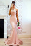 Pink Mermaid Prom Bridesmaid Dress