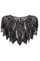 Load image into Gallery viewer, 1920s Sequin Black Women Cape