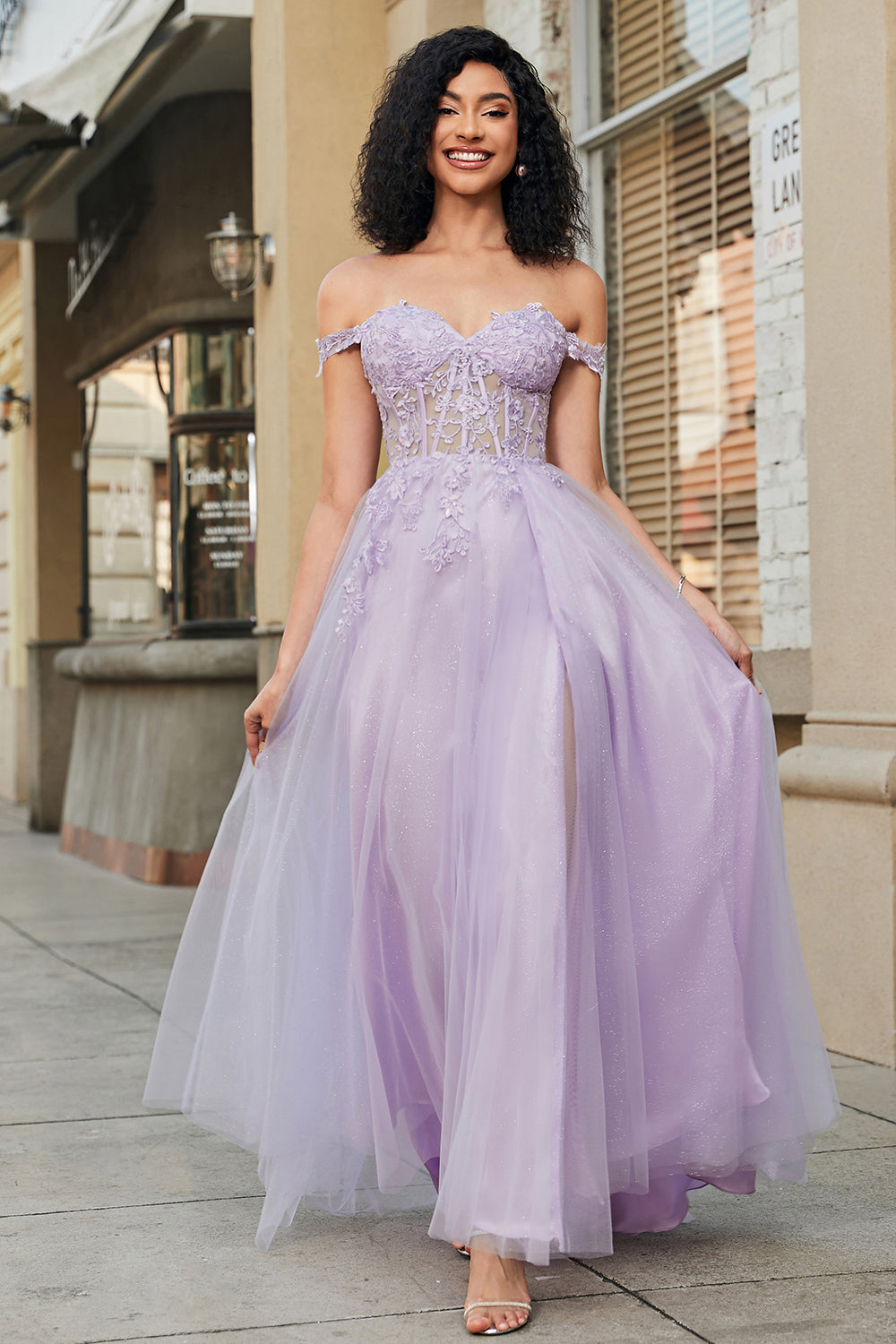 Zapaka Women Purple Corset A-Line Long Tulle Prom Dress with Lace Off the Shoulder Formal Dress ZAPAKA UK Zapaka Women Purple Corset A-Line Long Tulle Prom Dress with Lace Off the Shoulder Formal Dress ZAPAKA UK