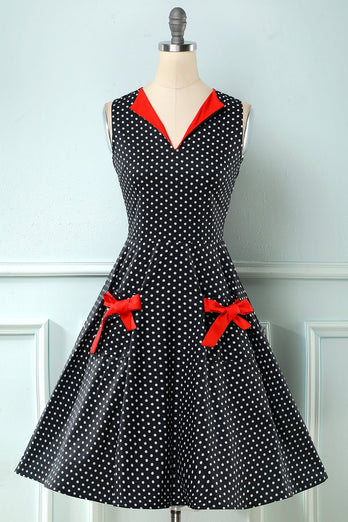 Polka Dots 1950s Swing Dress