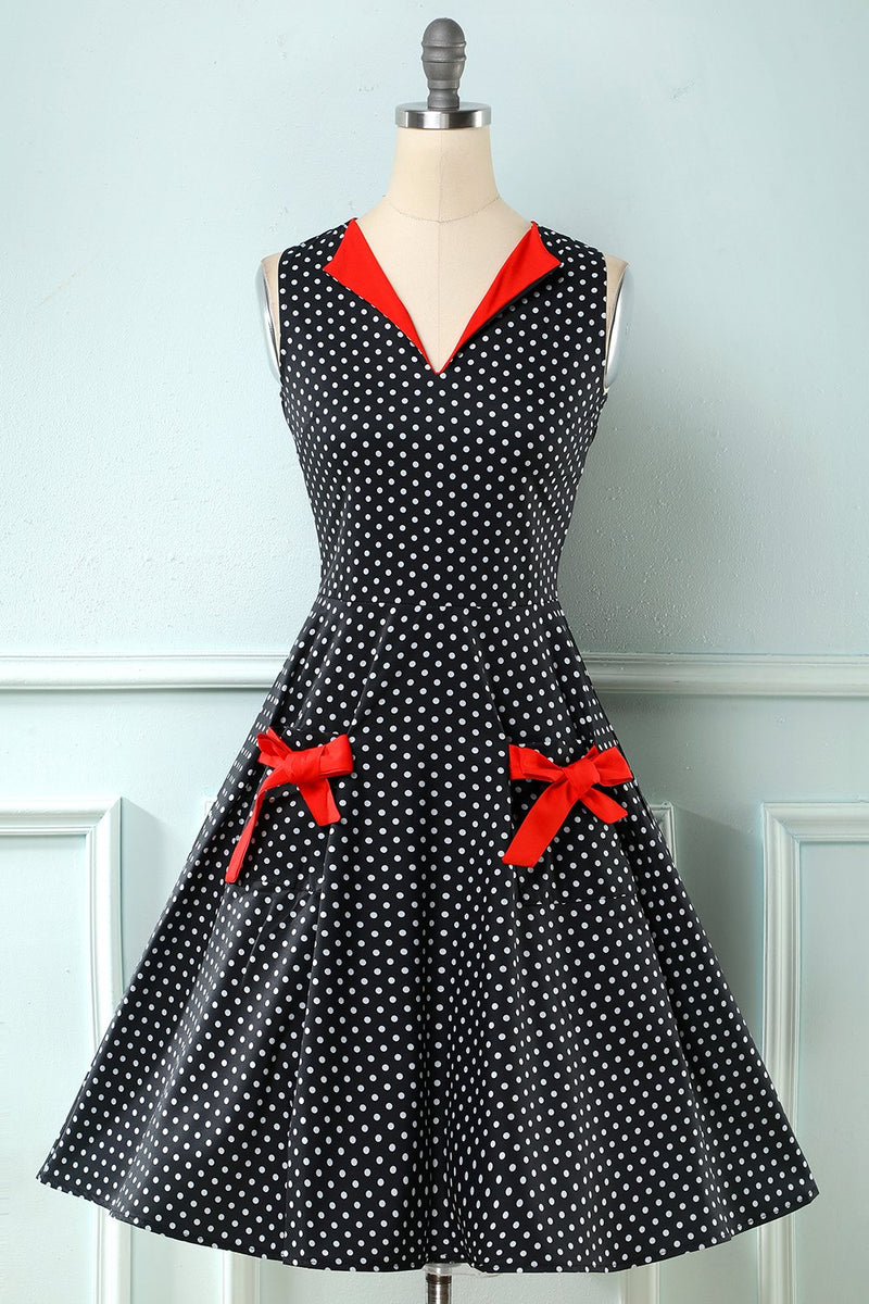 Load image into Gallery viewer, Polka Dots 1950s Swing Dress