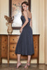 Load image into Gallery viewer, Spaghetti Straps Midi Simple Prom Dress with Hollow Out