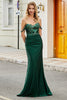 Load image into Gallery viewer, Dark Green Mermaid Prom Dress with Ruffles