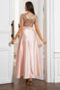 Load image into Gallery viewer, Blush Mother of the Bride Dress with Sequins