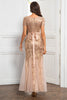 Load image into Gallery viewer, Champagne Sequins Mother of the Bride Dress