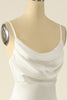 Load image into Gallery viewer, Ivory Satin Simple Prom Dress