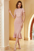 Load image into Gallery viewer, Pink Lace Bodycon 1960s Dress