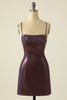 Load image into Gallery viewer, Fuchsia Sequin Graduation Dress