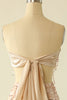 Load image into Gallery viewer, Two Piece Sequins Strapless Pink Graduation Dress
