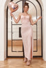 Load image into Gallery viewer, Pink Spaghetti Straps Cut Out Wedding Guest Dress With Bow