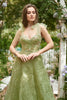 Load image into Gallery viewer, Light Green A-Line Long Prom Dress With Embroidery
