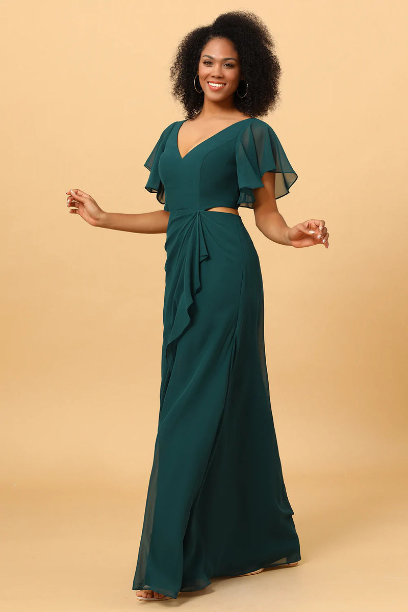 Pine green bridesmaid dresses deals