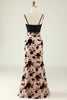 Load image into Gallery viewer, Floral Spaghetti Straps Prom Dress with Slit