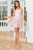 Load image into Gallery viewer, Stylish A Line Sage Printed Short Homecoming Dress