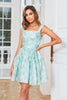 Load image into Gallery viewer, Stylish A Line Sage Printed Short Homecoming Dress