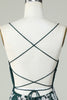 Load image into Gallery viewer, Dark Green Spaghetti Straps Bodycon Homecoming Dress With Appliques