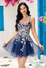 Load image into Gallery viewer, Stylish A Line Dusty Sage Spaghetti Straps Homecoming Dress With Criss Cross Back
