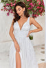 Load image into Gallery viewer, Beauty A Line V-Neck Ivory Lace Long Wedding Dress with Slit