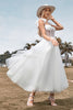 Load image into Gallery viewer, Ivory Tulle Corset Tea-Length A Line Wedding Dress