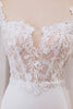 Load image into Gallery viewer, Ivory Lace Sweetheart Neck Long Sleeves Mermaid Wedding Dress with Sweep Train