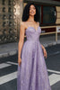 Load image into Gallery viewer, Princess A Line Spaghetti Straps Corset Prom Dress with Beading