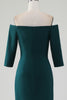 Load image into Gallery viewer, Dark Green Mermaid Off The Shoulder Cascading Ruffle Mother Of The Bride Dress