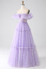 Load image into Gallery viewer, Off The Shoulder Lilac Corset Prom Dress