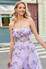 Load image into Gallery viewer, Gorgeous A Line Spaghetti Straps Lilac Long Prom Dress with 3D Flowers