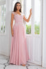 Load image into Gallery viewer, Pink Beaded Chiffon Mother of the Bride Dress