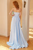 Load image into Gallery viewer, Mermaid Light Blue Long Prom Dress with Slit
