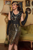 Load image into Gallery viewer, Gold Gatsby 1920s Dress