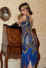 Load image into Gallery viewer, Blue Sequins Fringe 1920s Dress